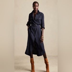 Banana Republic Utility Maxi Shirt Dress size L
